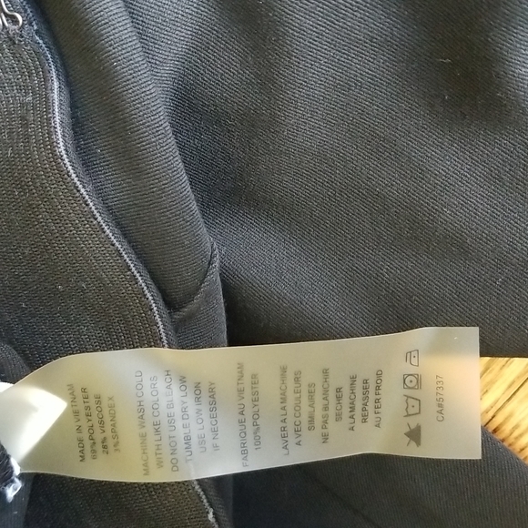 (4) Vince Camuto Classic Black Trousers Office Work Viscose Blend Skinny Work - Picture 9 of 10